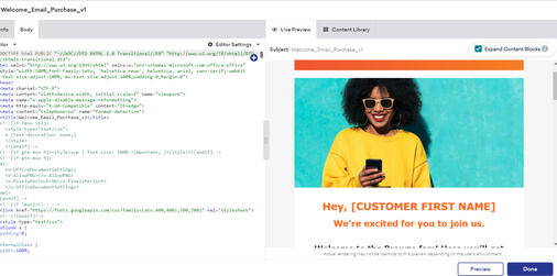 welcome email template